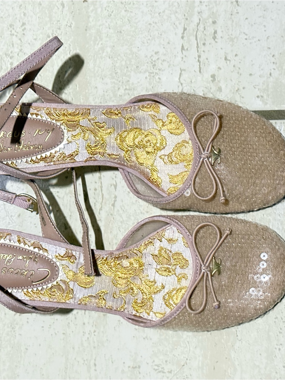 Circus by Sam Edelman Pink Embellished Slingback Heels